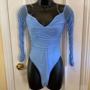 Fashion Nova Sky Blue Body Suit Size S